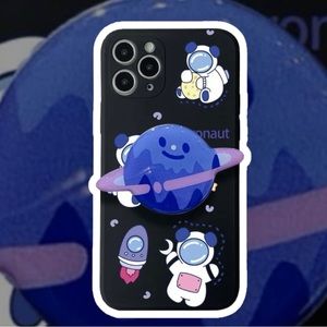 Cartoon Astronaut Phone Case With Stand phone Grip